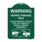 Signmission No Parking w/o Permit Warning Permit Parking Unauthorized Vehicles Alum, 18" x 24", GW-1824-23636 A-DES-GW-1824-23636 - alternate 1